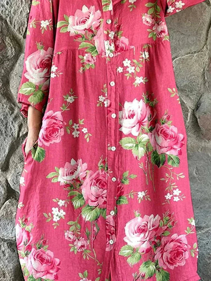 Maddie | Stilig Oversized Blomsterklänning