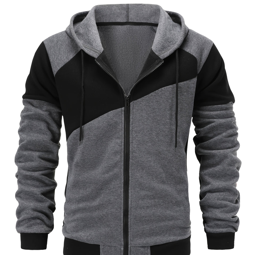 Bryce | Färgblock Zip-Up Huva Jacka