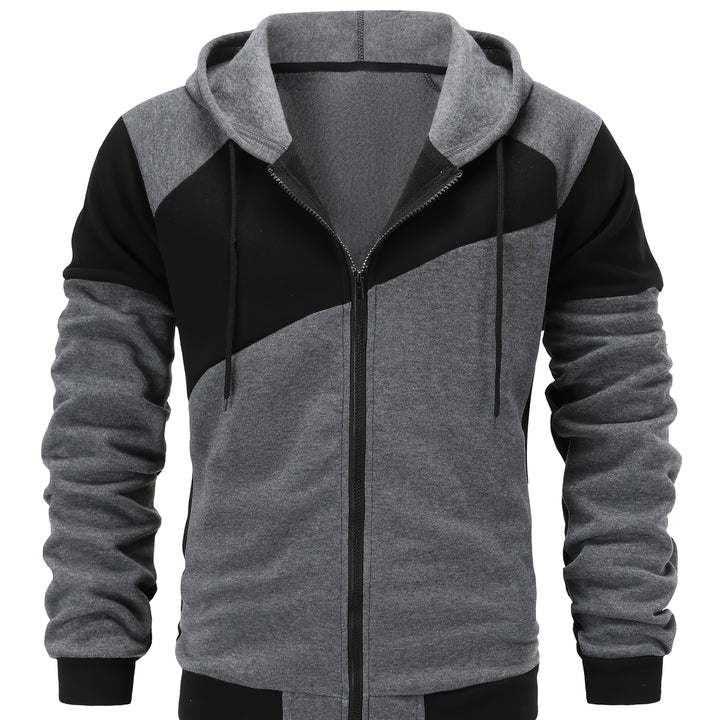 Bryce | Färgblock Zip-Up Huva Jacka