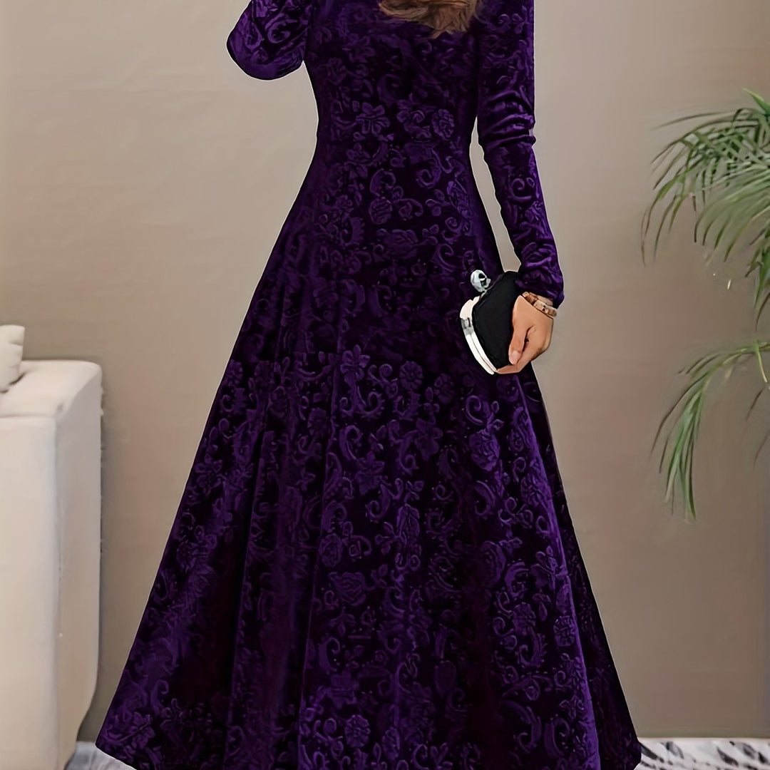 Adeline | Elegant långärmad midi klänning