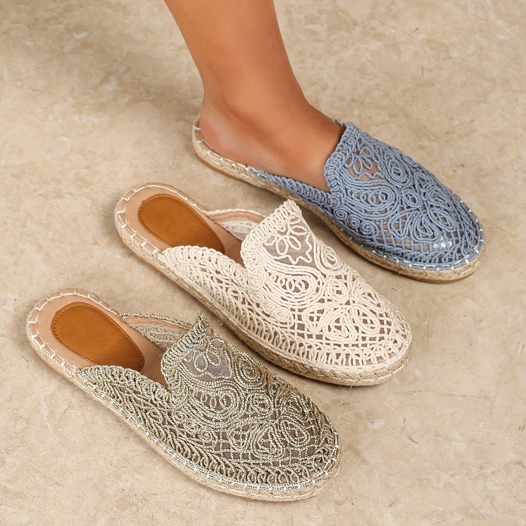 Bonnie | Vävda Slip-On Mules