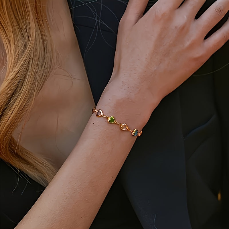 Gail | Stilig flerfärgad hjärtformad armband