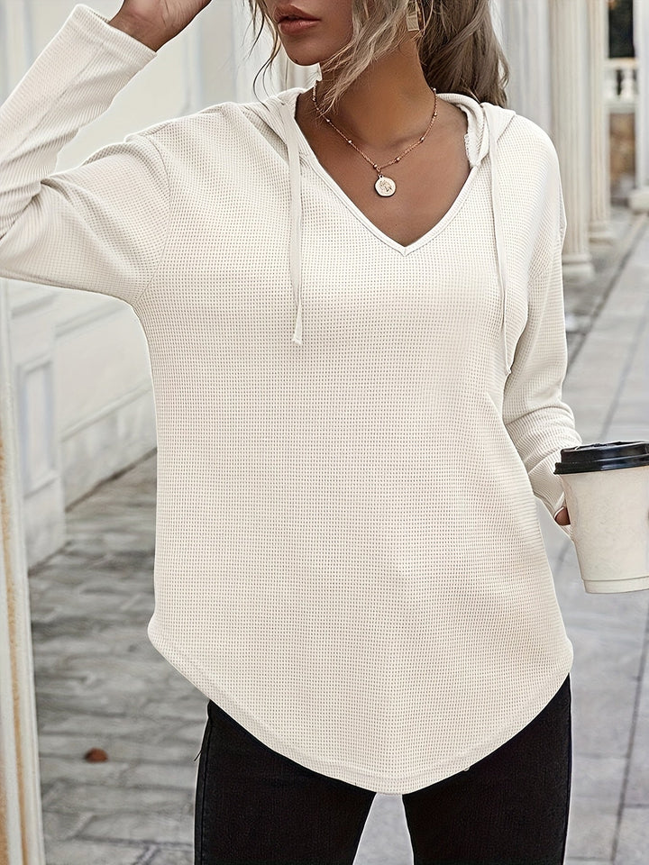 Kendra | Avslappnad V-ringad Hoodie