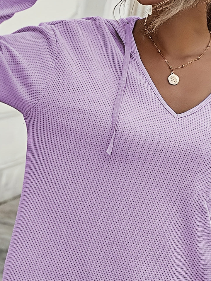 Kendra | Avslappnad V-ringad Hoodie