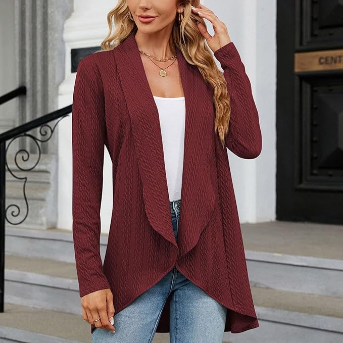 Juliet | Öppen Framsidan Draperad Cardigan