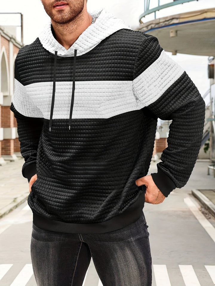 Hayes | Texturerad Färgblock Hoodie