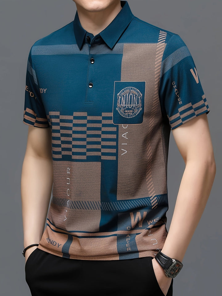Nathaniel | Raffinerad Colorblock Polo Skjorta