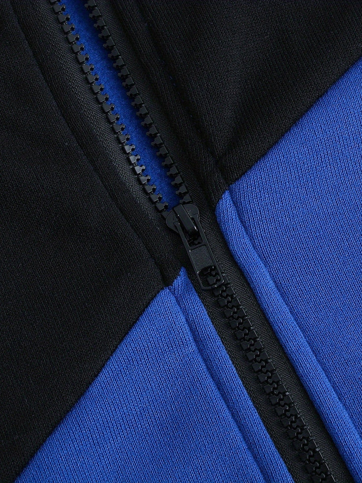 Bryce | Färgblock Zip-Up Huva Jacka