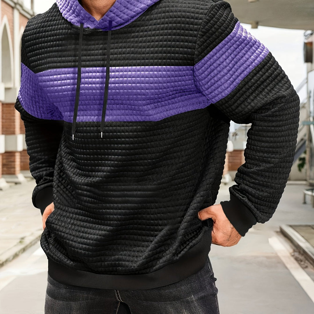 Hayes | Texturerad Färgblock Hoodie