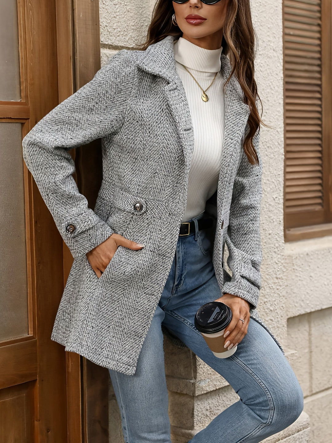 Adriana | Midjeformande Herringbone Kappa