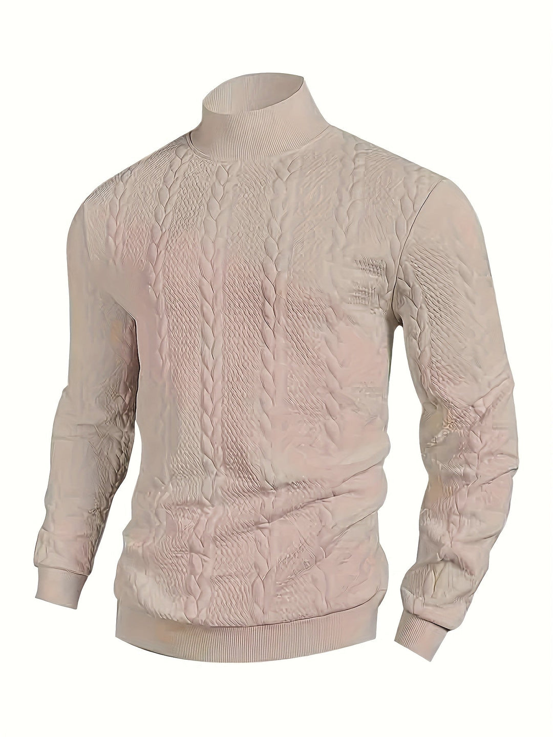 Merritt | Texturerad Höghalssweatshirt