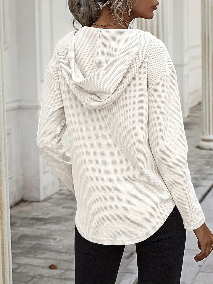 Kendra | Avslappnad V-ringad Hoodie