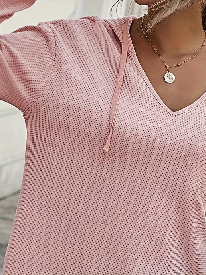 Kendra | Avslappnad V-ringad Hoodie