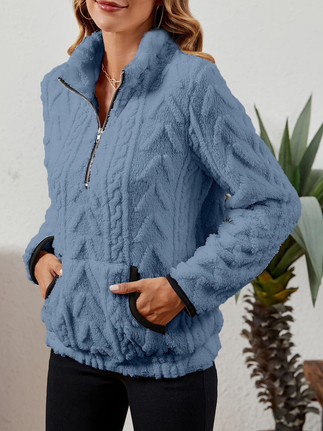 Delilah | Mysig Halv-Zip Tröja