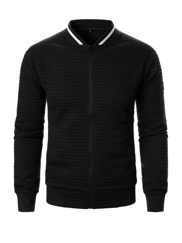 Raymond | Texturerad Zip-Up Bomberjacka