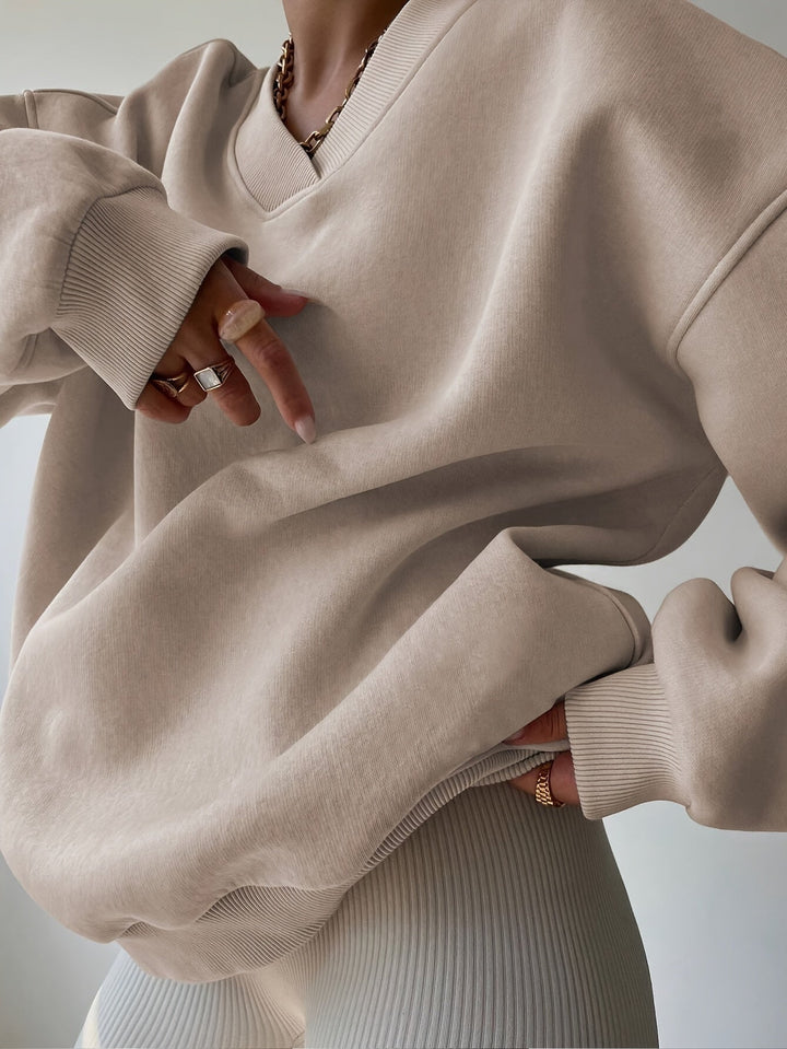 Hazel | Avslappnad Halv-Zip Sweatshirt