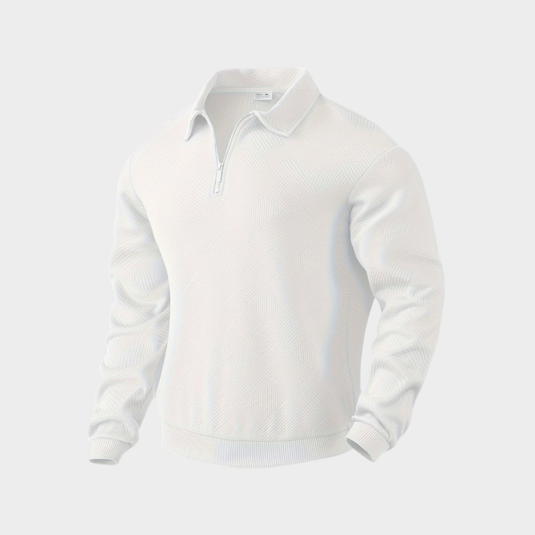Hudson | Texturerad Halvdragkedja Pullover