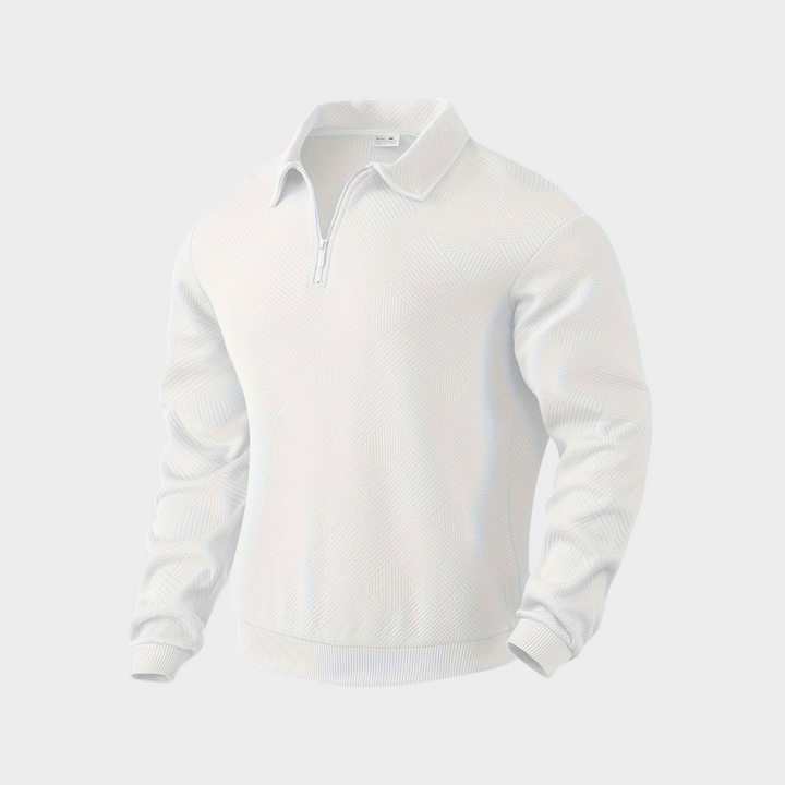 Hudson | Texturerad Halvdragkedja Pullover