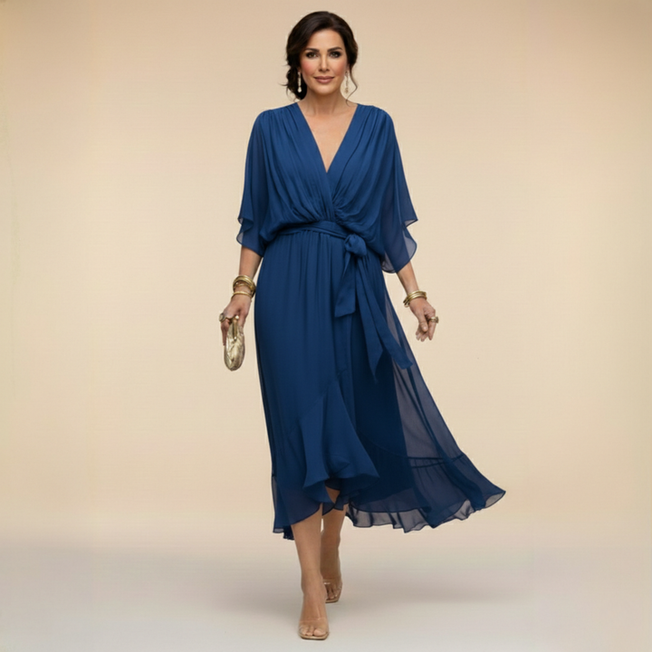 Abigail | Stilig Chiffon V-ringad Klänning