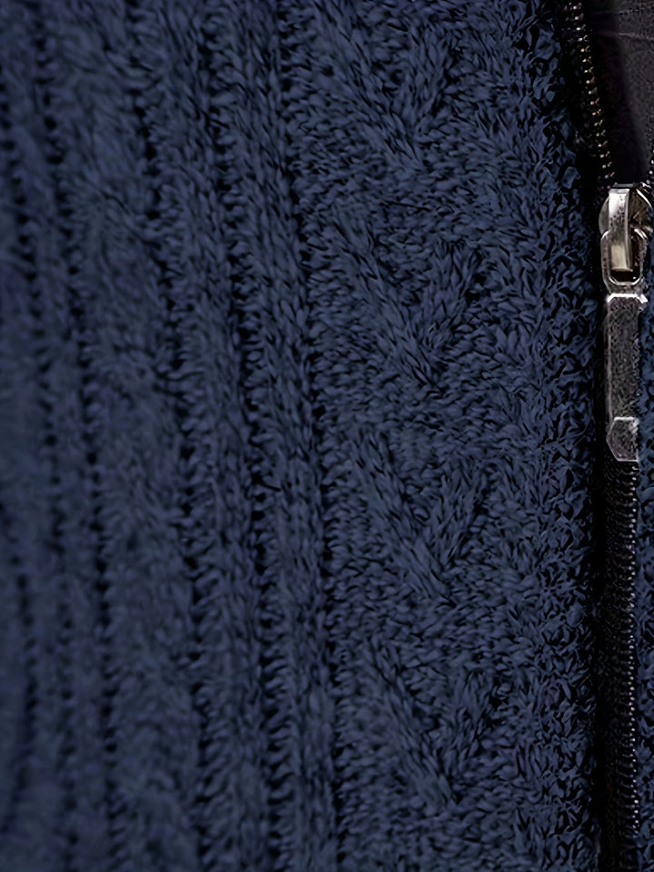 Walter | Texturerad Heldragkedja Cardigan