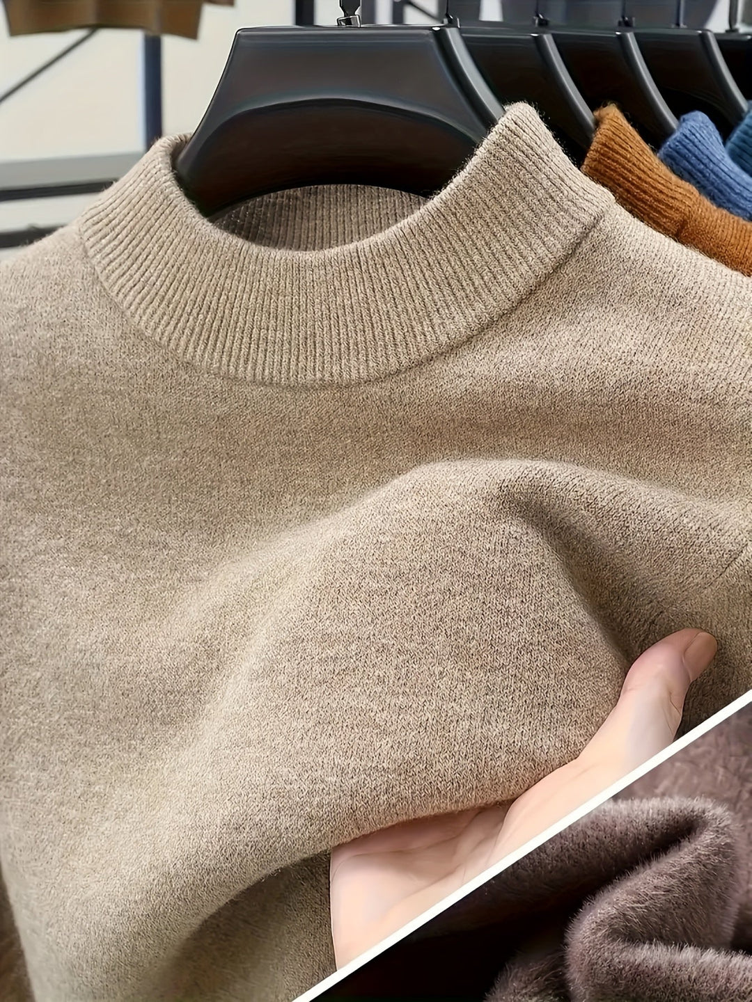 Jonah | Mock Neck Stickad Tröja