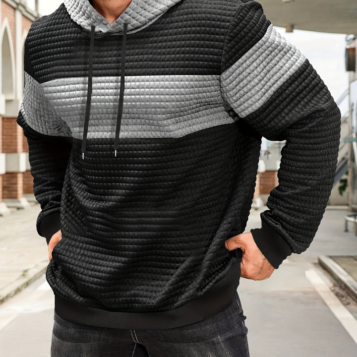 Hayes | Texturerad Färgblock Hoodie