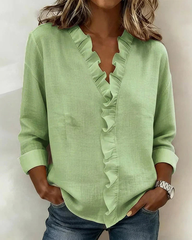 Chloe | Lätt V-ringad Blus