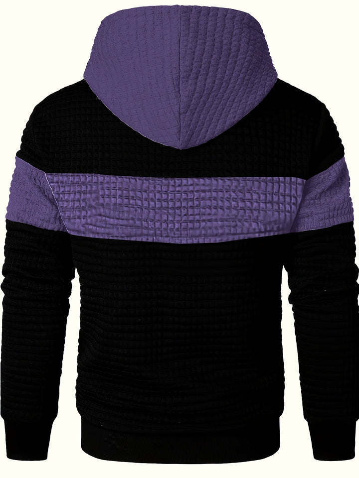 Hayes | Texturerad Färgblock Hoodie
