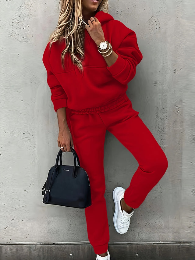Farrah | Avslappnad Hooded Tvådelad Set
