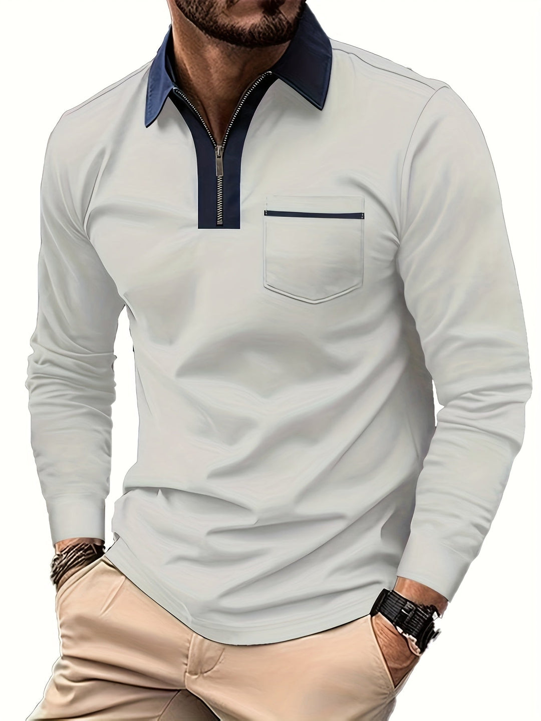 Curtis | Fins Zip-Krage Polo Skjorta