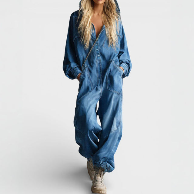 Sierra | Långärmad Hoodie Jumpsuit