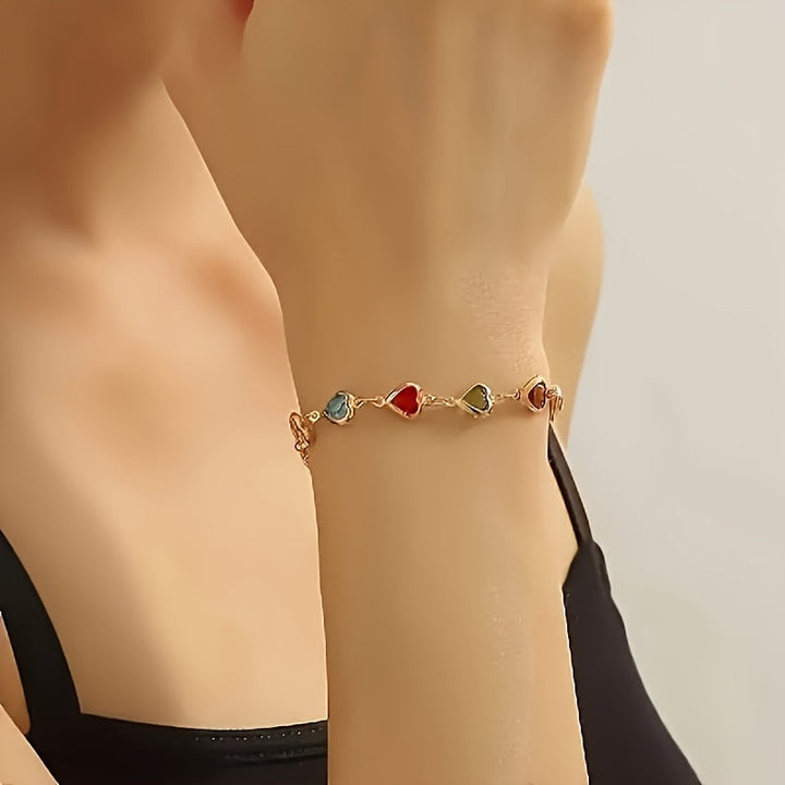 Gail | Stilig flerfärgad hjärtformad armband