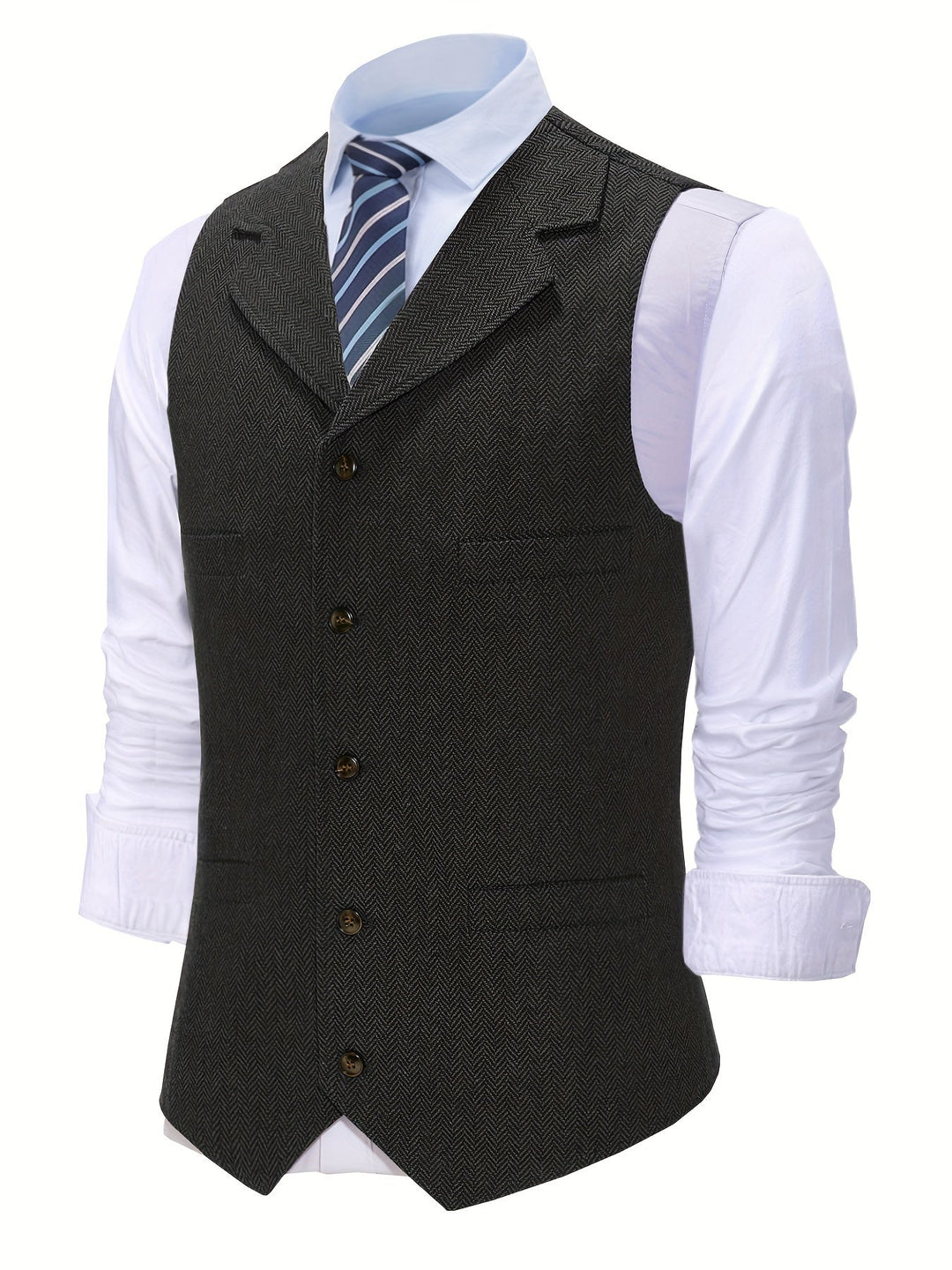 Byron | Raffinerad Herringbone Västar