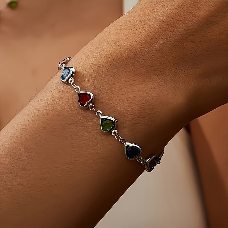 Gail | Stilig flerfärgad hjärtformad armband