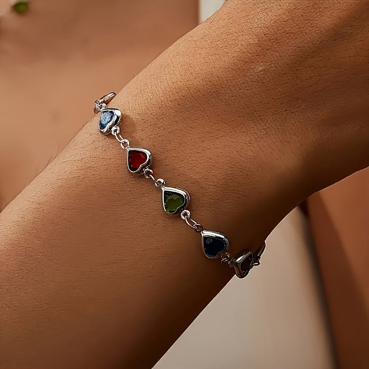Gail | Stilig flerfärgad hjärtformad armband