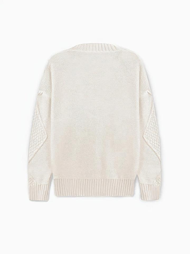 Lucinda | Mysig Kabelstickad Knapp Cardigan