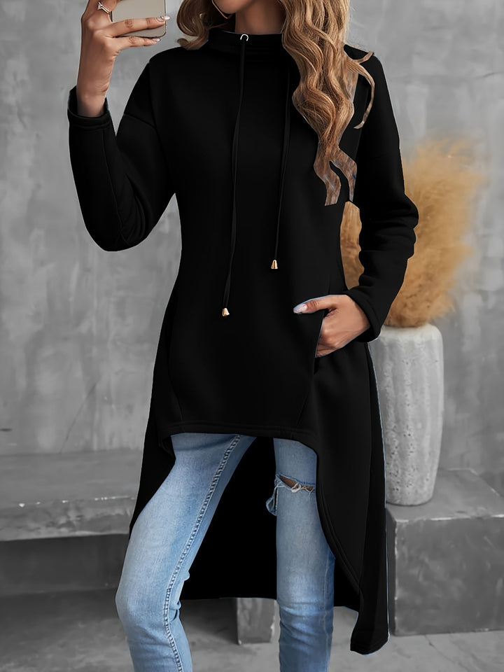 Tabitha | Hög-Låg Dragkedja Hoodie