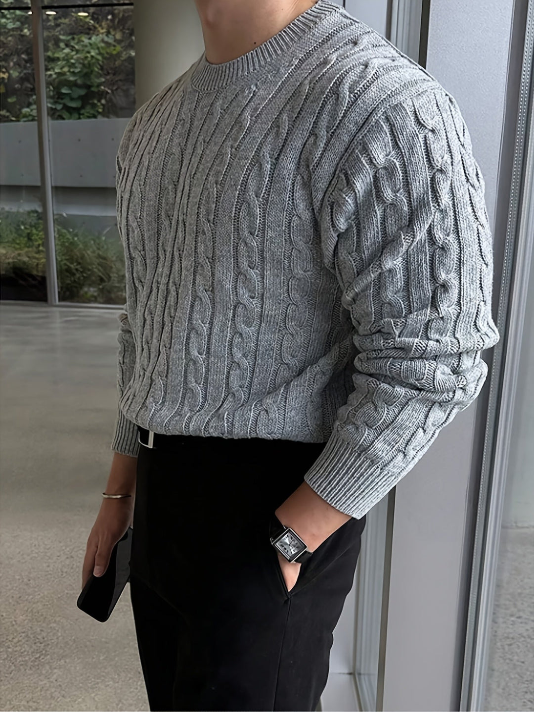 Preston | Tvinnad Kabel Pullover Tröja