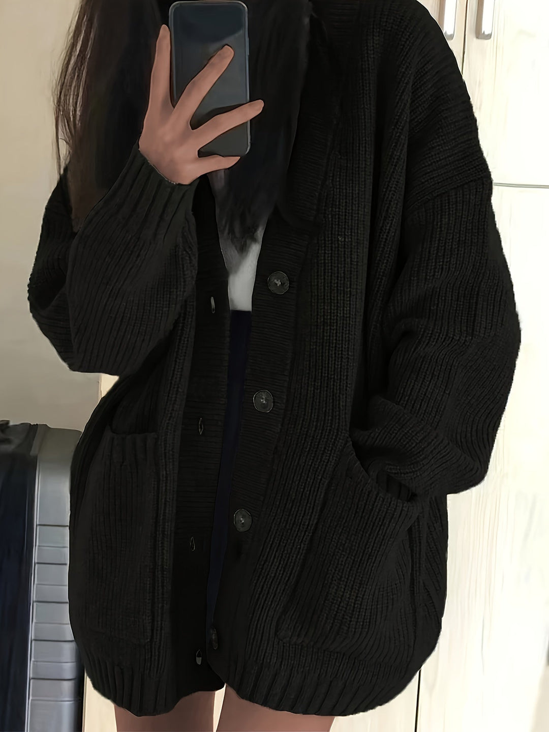 Maisie | Avslappnad Knapp-Front Kardiagan