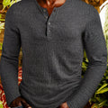 Griffin | Texturerad Ribbad Henley Skjorta