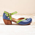 Felicity | Komfortable Lågklackade T-Sandaler