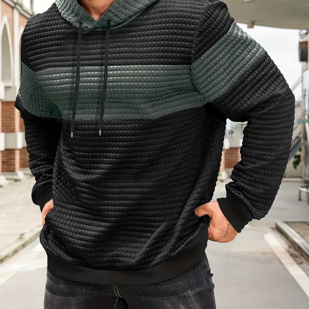Hayes | Texturerad Färgblock Hoodie