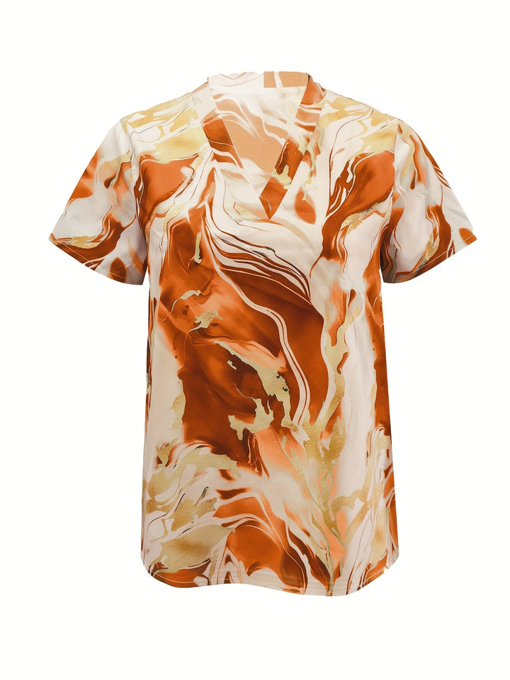 Joanna | Konstfull swirl-mönstrad blus