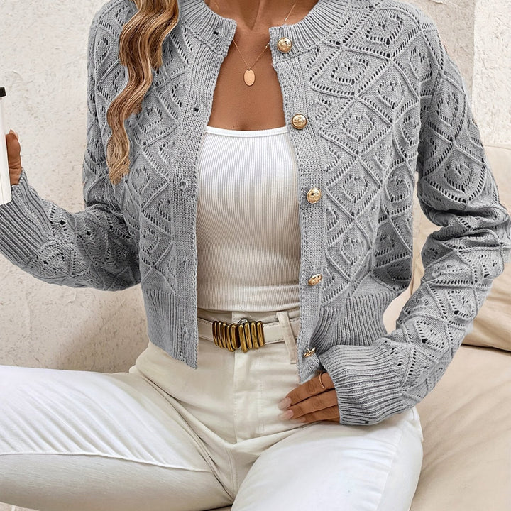 Della | Texturerad Knapp-Front Kofta