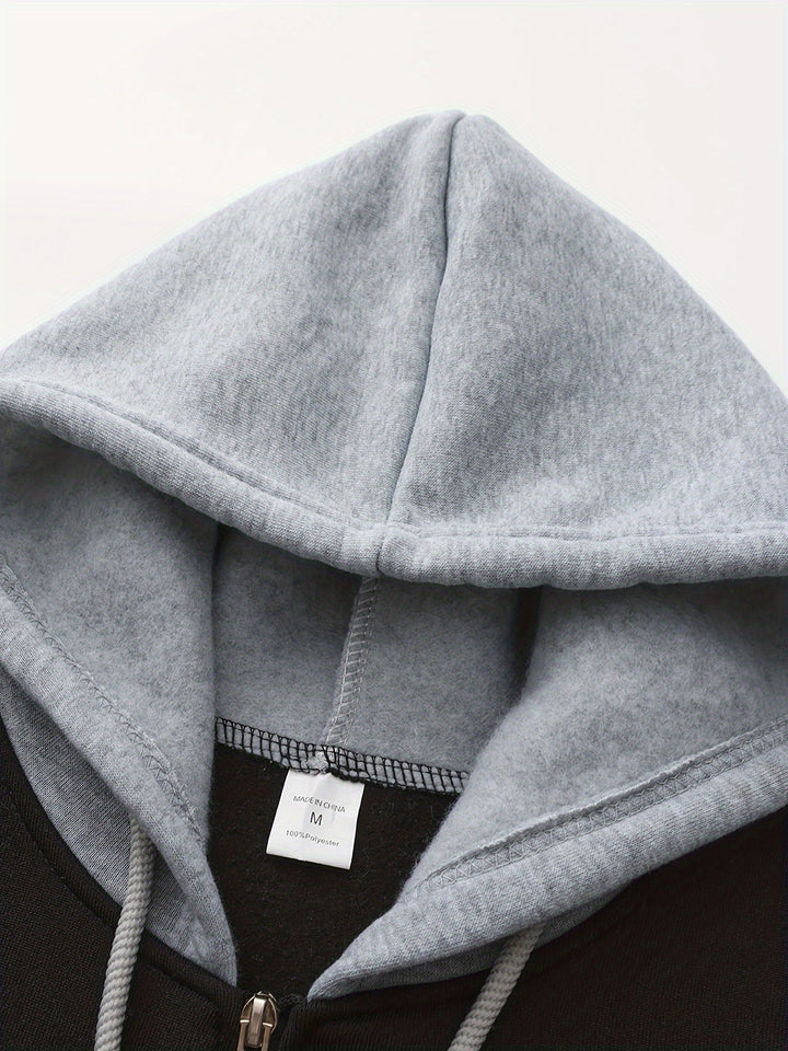 Cedric | Färgblock Zip-Up Hoodie