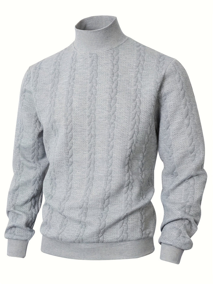 Merritt | Texturerad Höghalssweatshirt