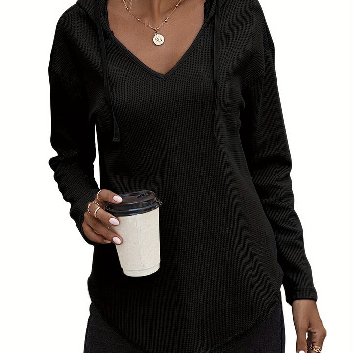 Kendra | Avslappnad V-ringad Hoodie