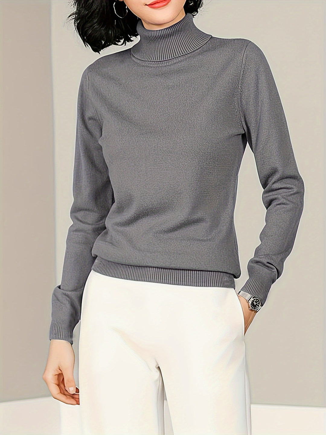Maribel | Finsnickrad Mock Neck Tröja