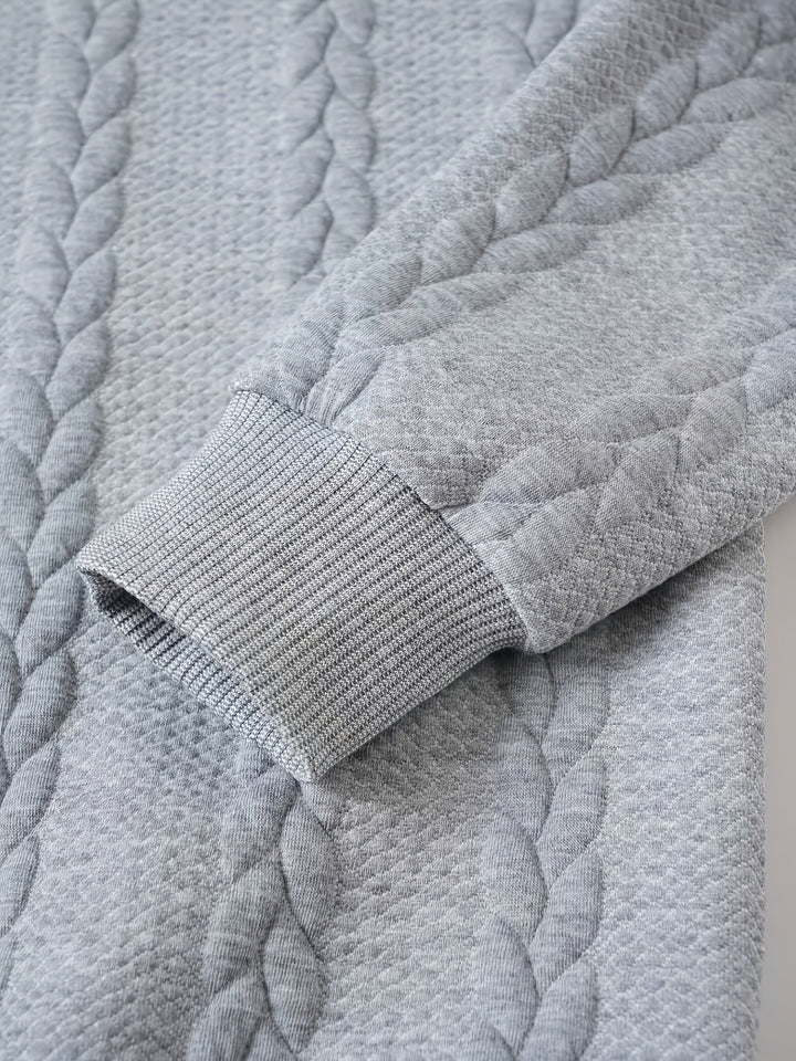 Merritt | Texturerad Höghalssweatshirt