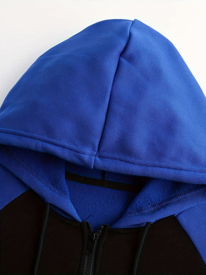 Bryce | Färgblock Zip-Up Huva Jacka